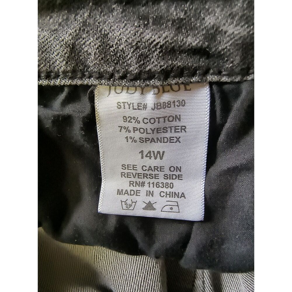 Judy Blue Boyfriend Fit Jeans Women 14 Washed Black Stretch Denim 31x27 - Picture 4 of 5
